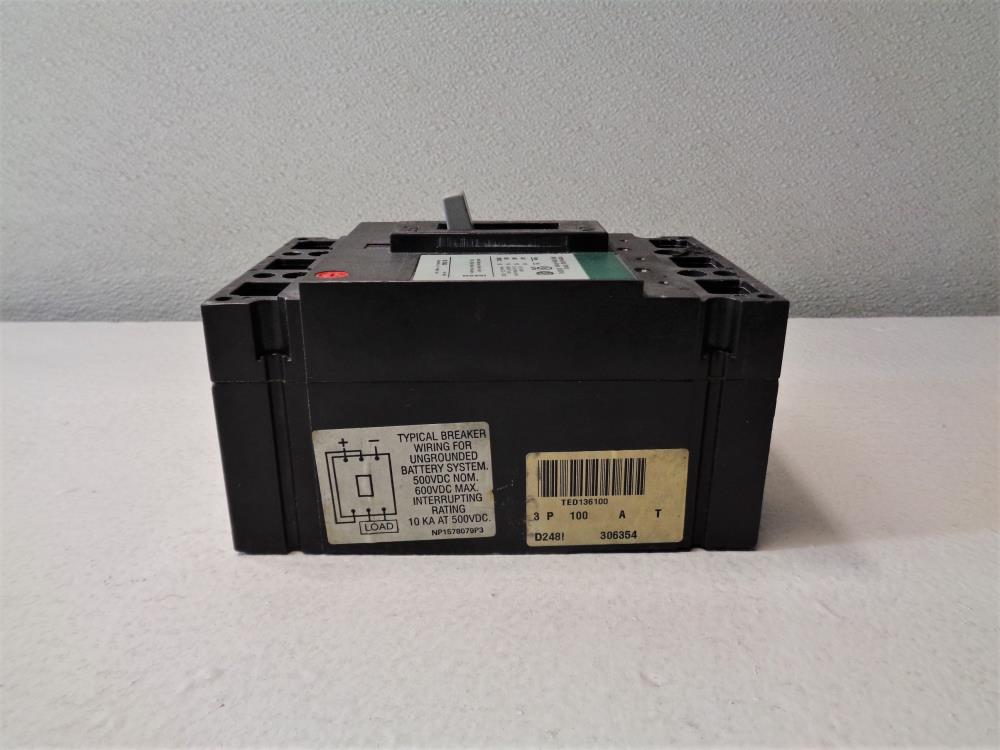 GE Industrial 100 Amp Circuit Breaker TED136100